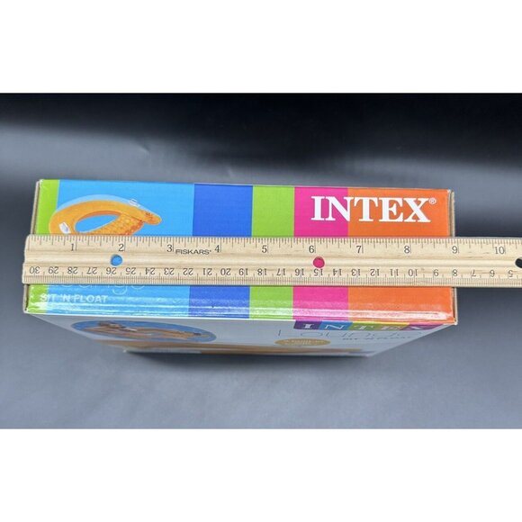 Intex Sit N Float Inflatable Lounge Pool Chair Swimming Beach Orange New In Box - Picture 13 of 14